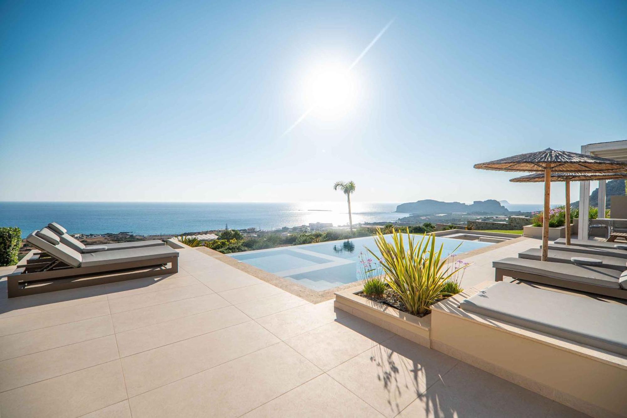 Cielo E Mare Villas I "Free" Heated Pools & Seaview Фаласарна Екстериор снимка